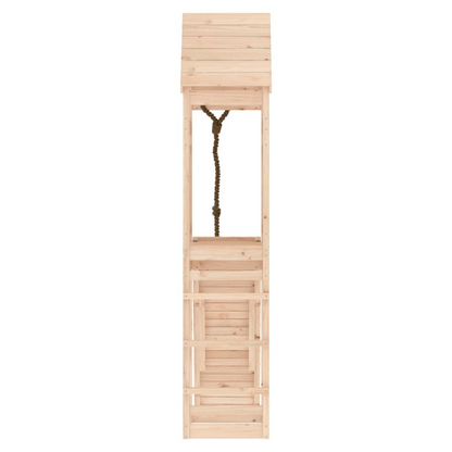 Playhouse with Climbing Wall Solid Wood Pine