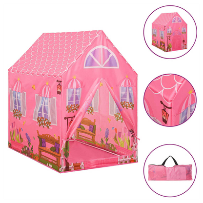 Children Play Tent with 250 Balls Pink 69x94x104 cm