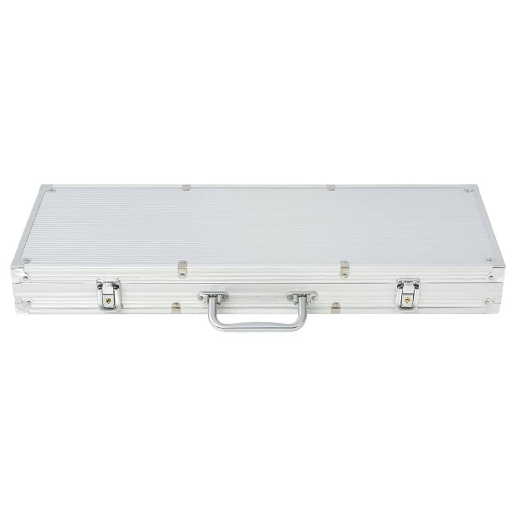 Poker Set with 500 Laser Chips Aluminium