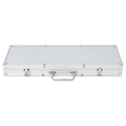 Poker Set with 500 Laser Chips Aluminium