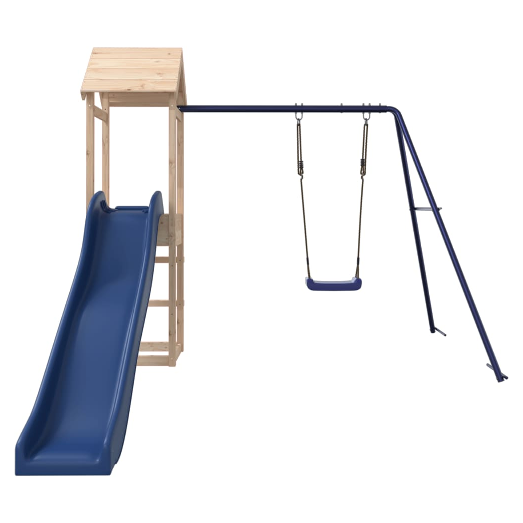 Playhouse with Slide Swing Solid Wood Pine