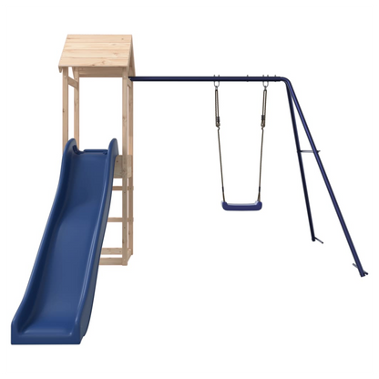Playhouse with Slide Swing Solid Wood Pine