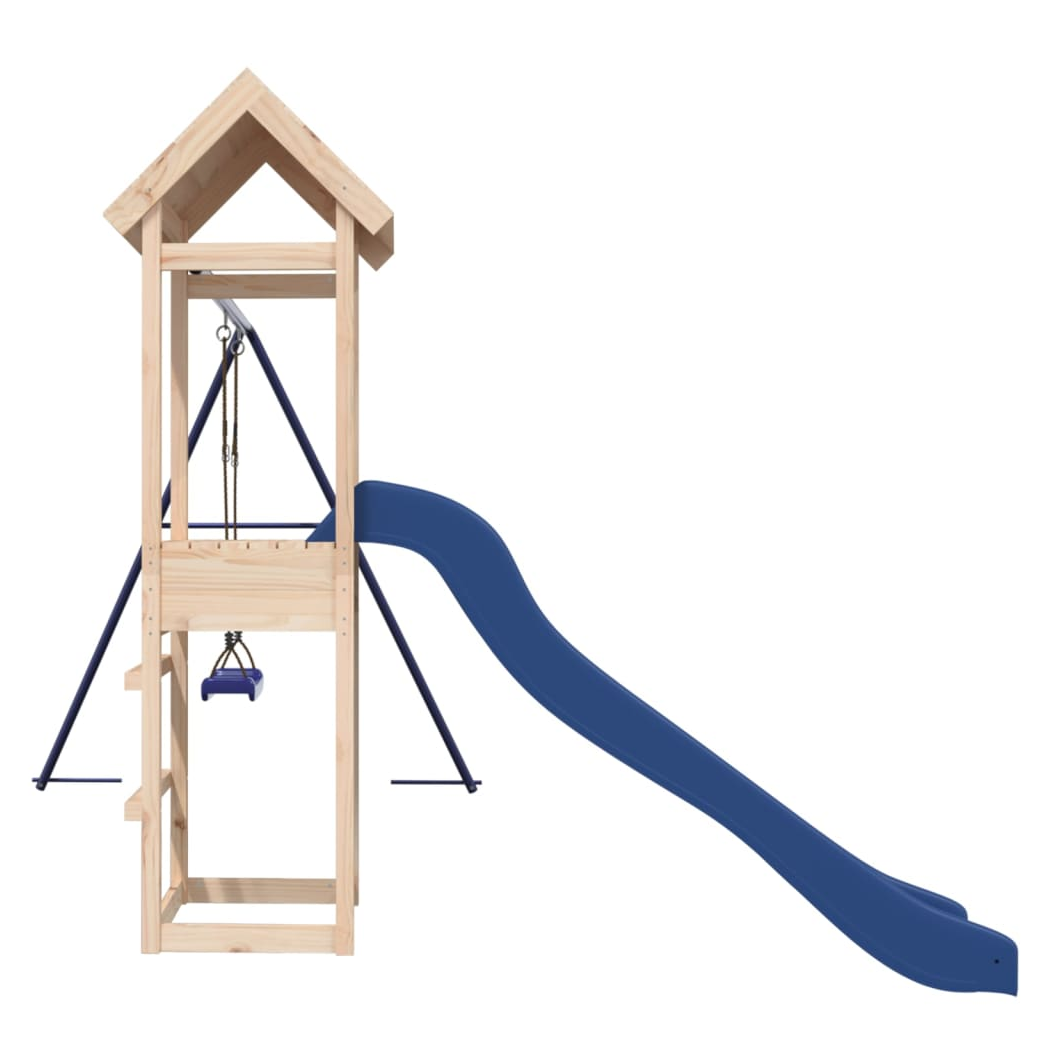 Playhouse with Slide Swing Solid Wood Pine