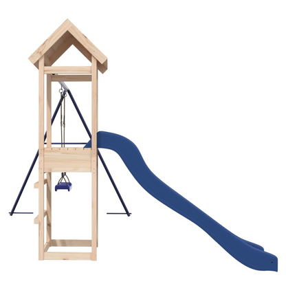 Playhouse with Slide Swing Solid Wood Pine