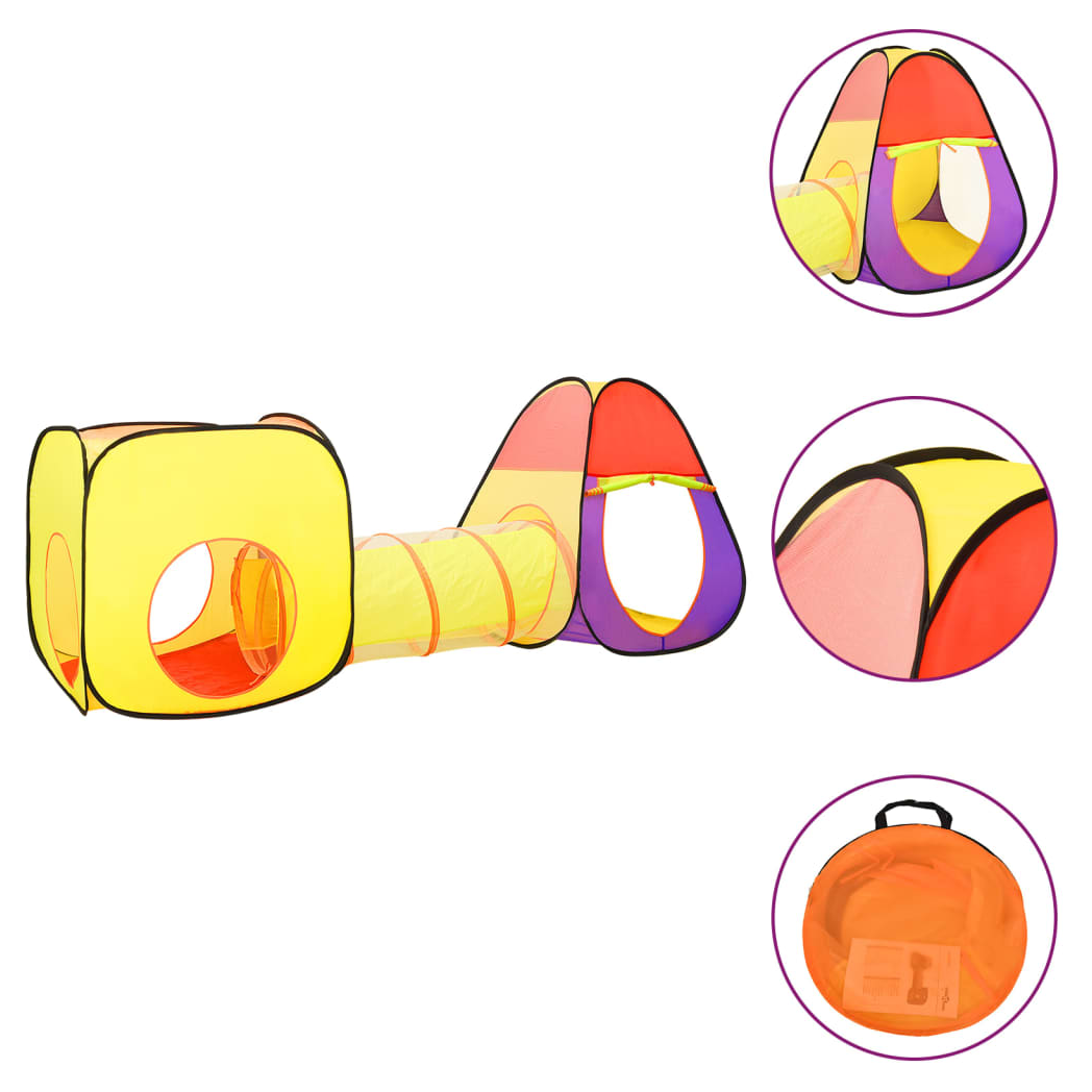 Children Play Tent with 250 Balls Multicolour 255x80x100 cm