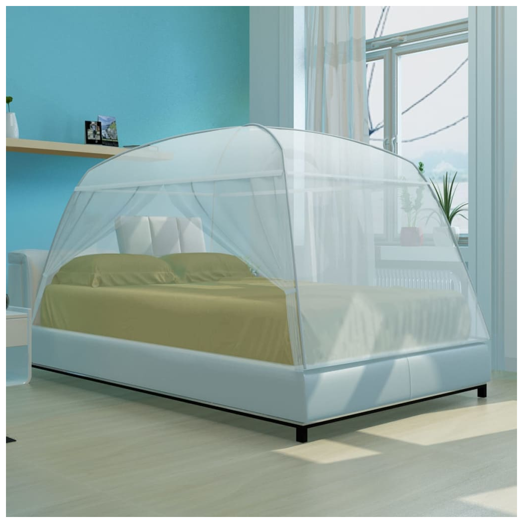 Mongolia Net Mosquito Net 2 Doors 200 x 120 x 130 cm White