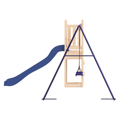 Playhouse with Slide Swing Solid Wood Pine