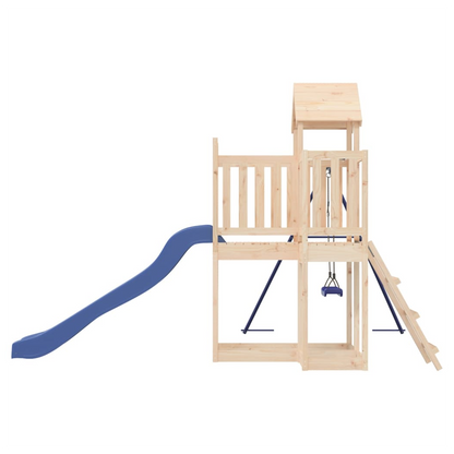 Playhouse with Slide Swing Solid Wood Pine