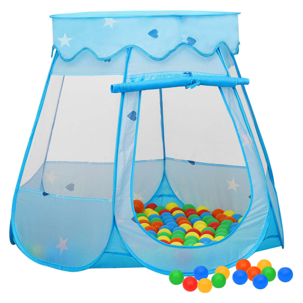 Children Play Tent with 250 Balls Blue 102x102x82 cm