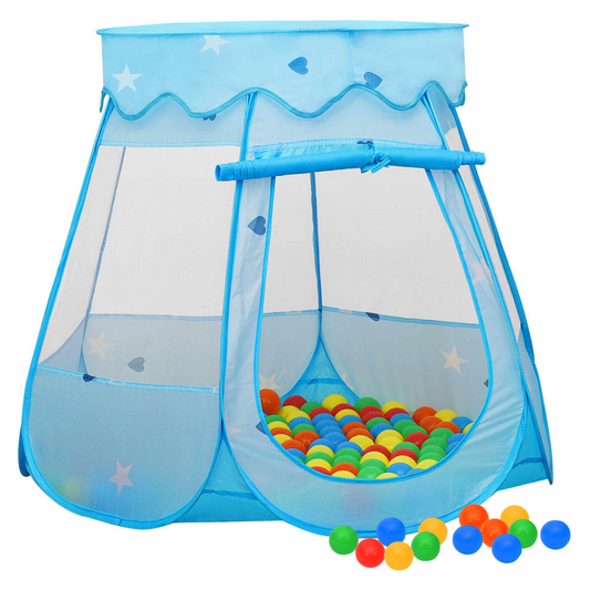 Children Play Tent with 250 Balls Blue 102x102x82 cm