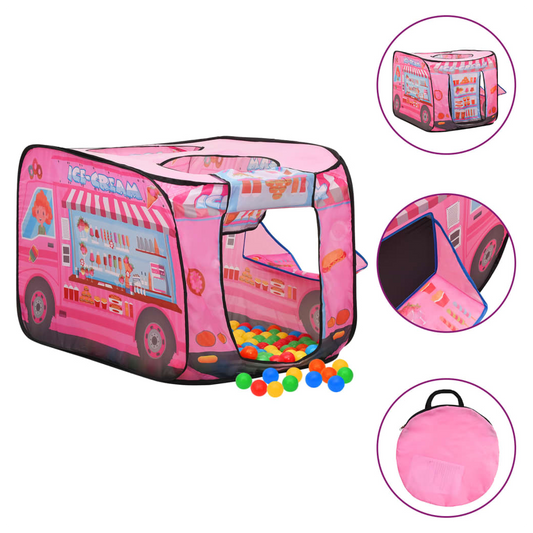 Children Play Tent with 250 Balls Pink 70x112x70 cm