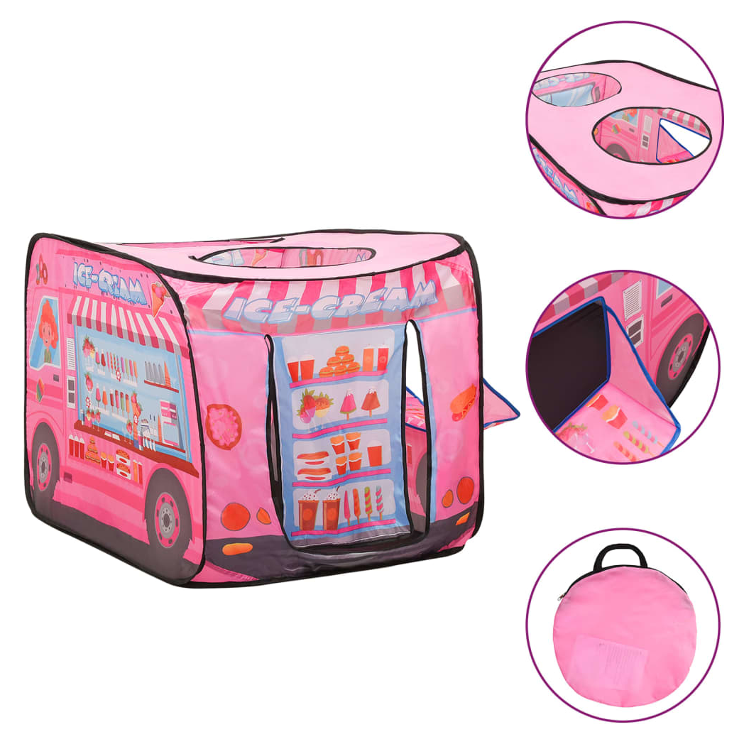 Children Play Tent with 250 Balls Pink 70x112x70 cm