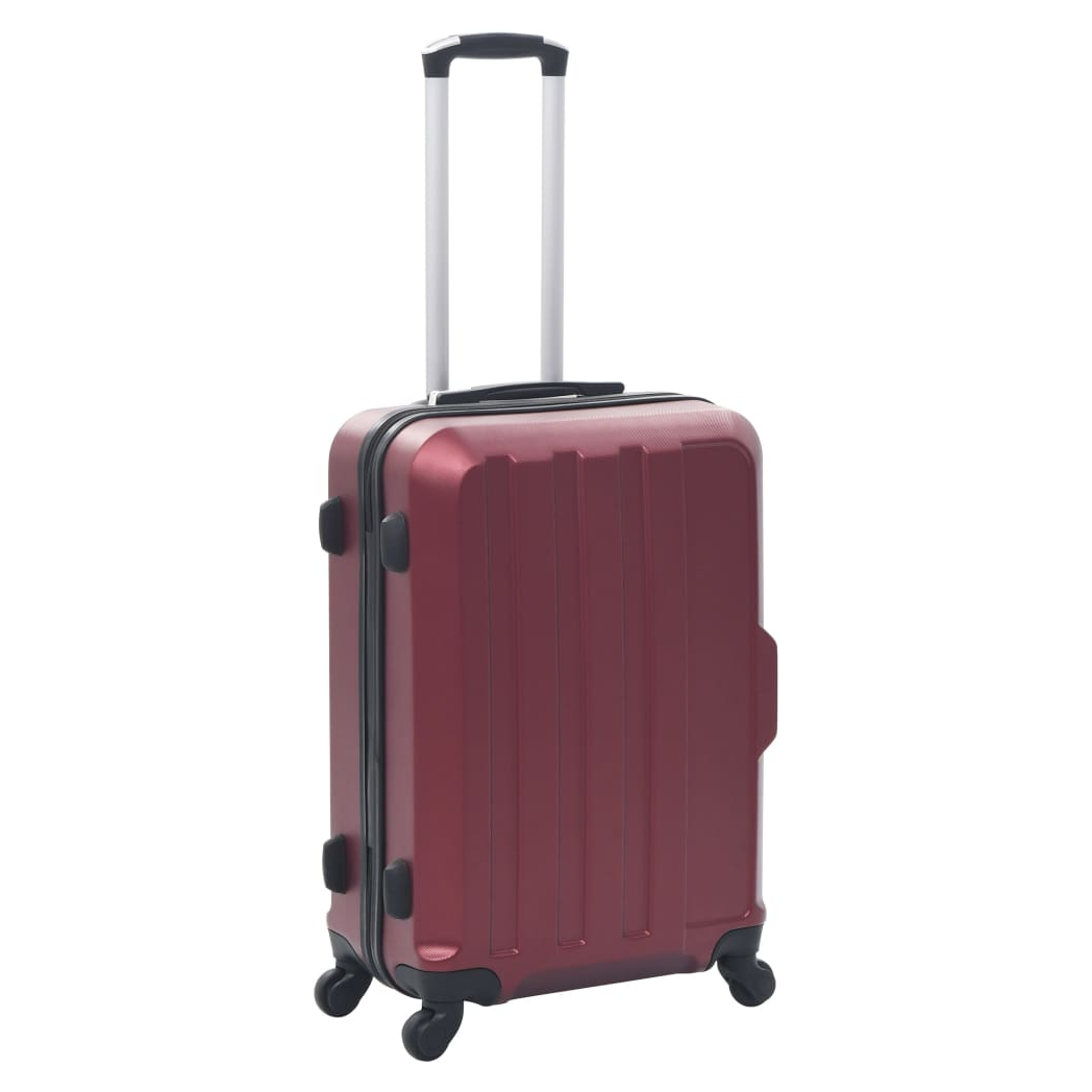 Hardcase Trolley Set 3 pcs Wine Red ABS