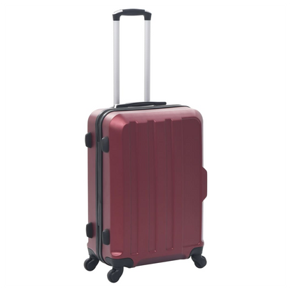 Hardcase Trolley Set 3 pcs Wine Red ABS
