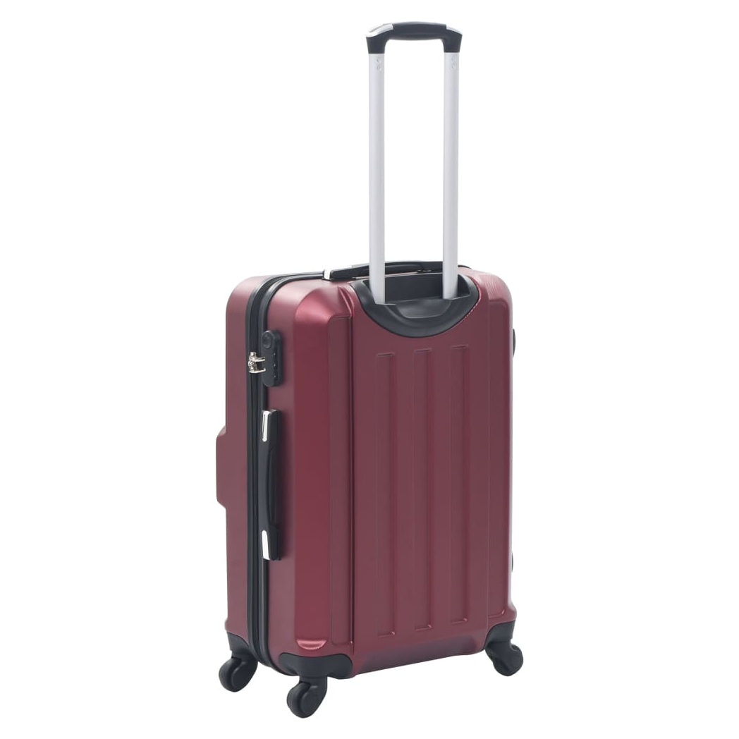 Hardcase Trolley Set 3 pcs Wine Red ABS