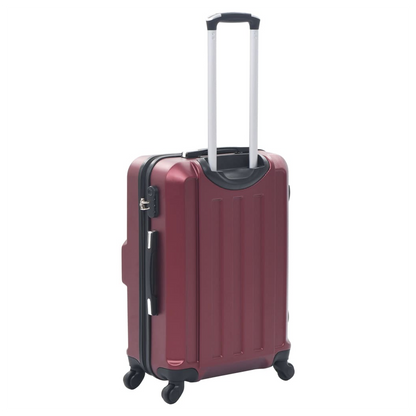 Hardcase Trolley Set 3 pcs Wine Red ABS
