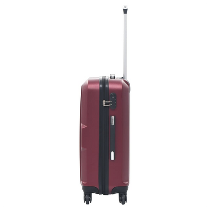 Hardcase Trolley Set 3 pcs Wine Red ABS