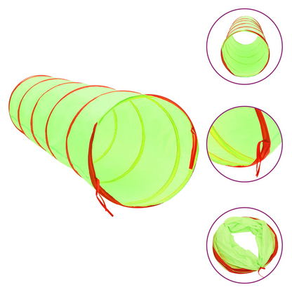 Children Play Tunnel with 250 Balls Green 175 cm Polyester