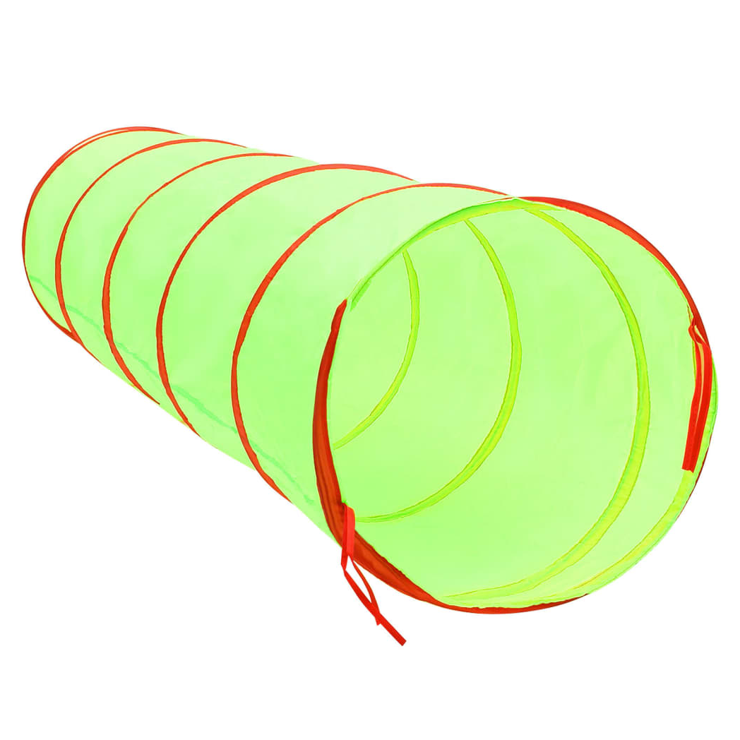 Children Play Tunnel with 250 Balls Green 175 cm Polyester