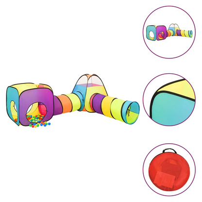 Children Play Tent with 250 Balls Multicolour 190x264x90 cm