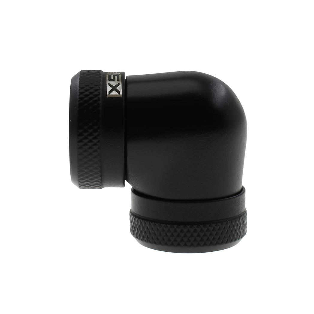 XSPC 14mm Rigid Tubing 90 Elbow Fitting (Matte Black)