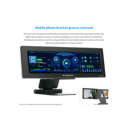 BarrowCH 250mm IPS High Definition System Monitoring LCD Display - Black