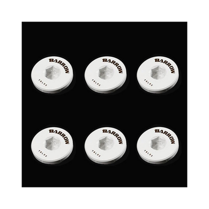 Barrow G1/4 Hex Blank Plug - White (6 Pack)