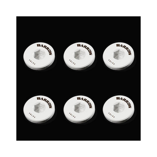 Barrow G1/4 Hex Blank Plug - White (6 Pack)