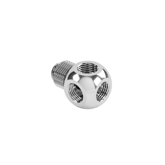 Barrow G1/4 Male Rotary - G1/4 Female 5 Way T-Splitter - Silver