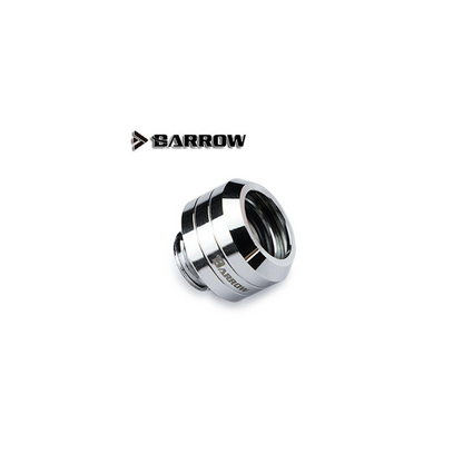 Barrow G1/4 - 14mm OD Twin Seal Hard Tube Fitting (Smooth) - Shi Silver (6 Pack)