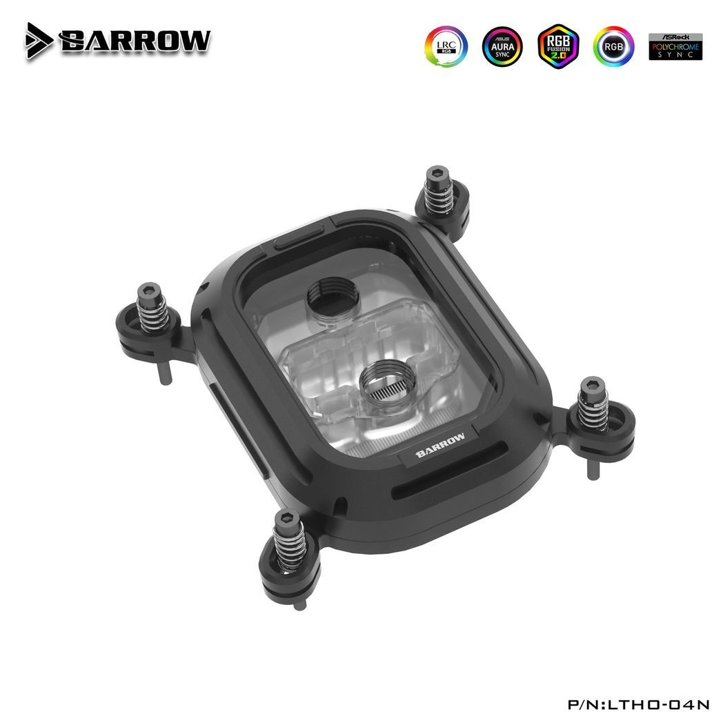 Barrow Acrylic Kepler Series CPU Waterblock, aRGB, INTEL 115x / 1700 - Black