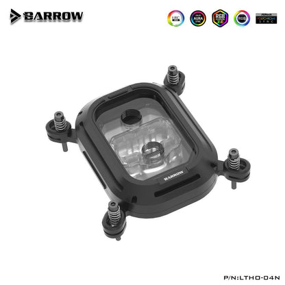 Barrow Acrylic Kepler Series CPU Waterblock, aRGB, INTEL 115x / 1700 - Black