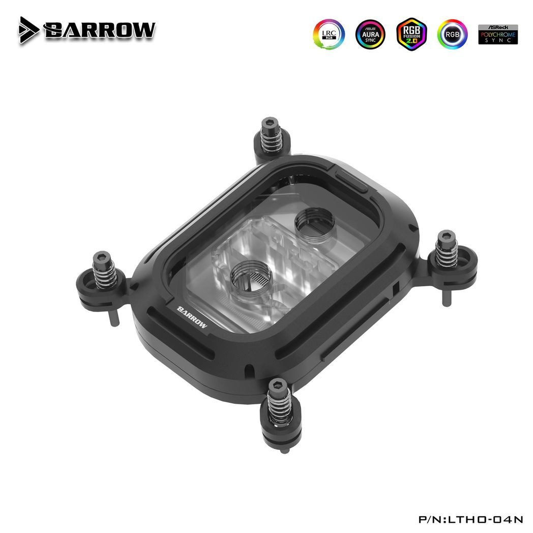 Barrow Acrylic Kepler Series CPU Waterblock, aRGB, INTEL 115x / 1700 - Black