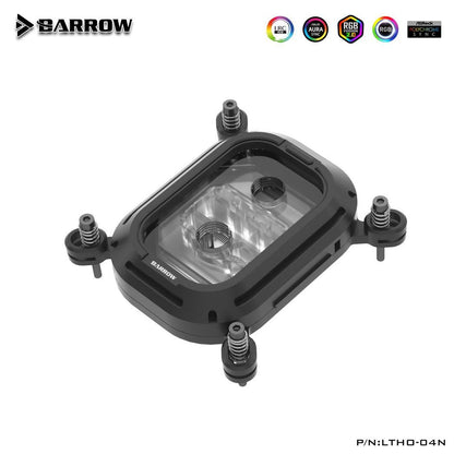 Barrow Acrylic Kepler Series CPU Waterblock, aRGB, INTEL 115x / 1700 - Black