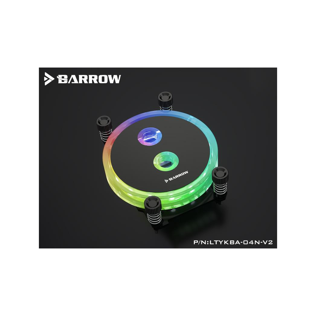 Barrow Rays Edition Aurora CPU Waterblock, LRC 2.0 RGB, AMD AM4 - Black