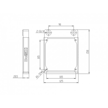 XSPC TX120 Ultrathin Radiator - White