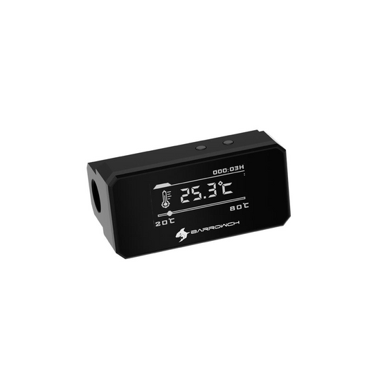 BarrowCH G1/4 Multimode OLED Display Heat Sensor Alarm with Shutdown - Black