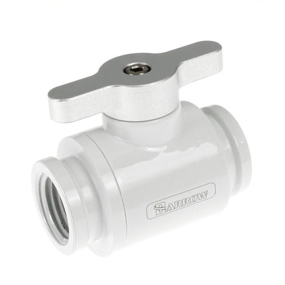 Barrow G1/4 Mini Ball Valve, Matt Silver Handle - White