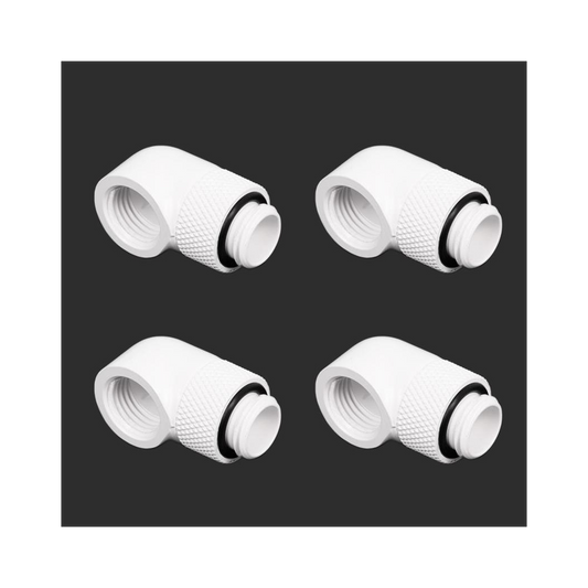 Barrow G1/4 Male Rotary to 90 Degree Female Angle - White (4 Pack)