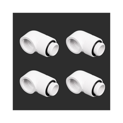 Barrow G1/4 Male Rotary to 90 Degree Female Angle - White (4 Pack)