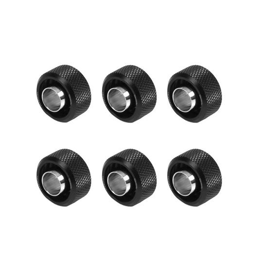 Barrow G1/4 - 16/10mm Flexible Tube Compression Fitting - Black (6 Pack)