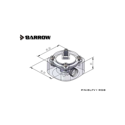 Barrow G1/4 Flow Indicator / Meter with LRC 2.0 RGB Lighting