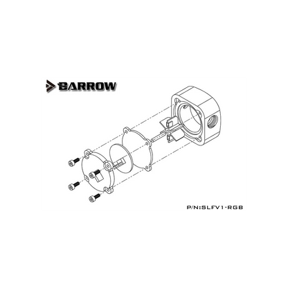 Barrow G1/4 Flow Indicator / Meter with LRC 2.0 RGB Lighting