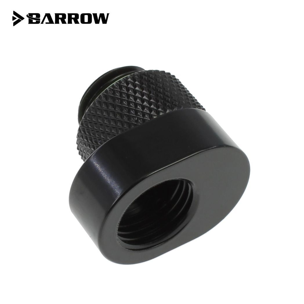 Barrow G1/4 Male to G1/4 Offset Female 360 Degree Rotary Adapter - Black
