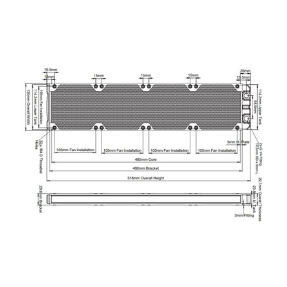 Black Ice NEMESIS LS480 Radiator OEM (Builder Edition) - Black