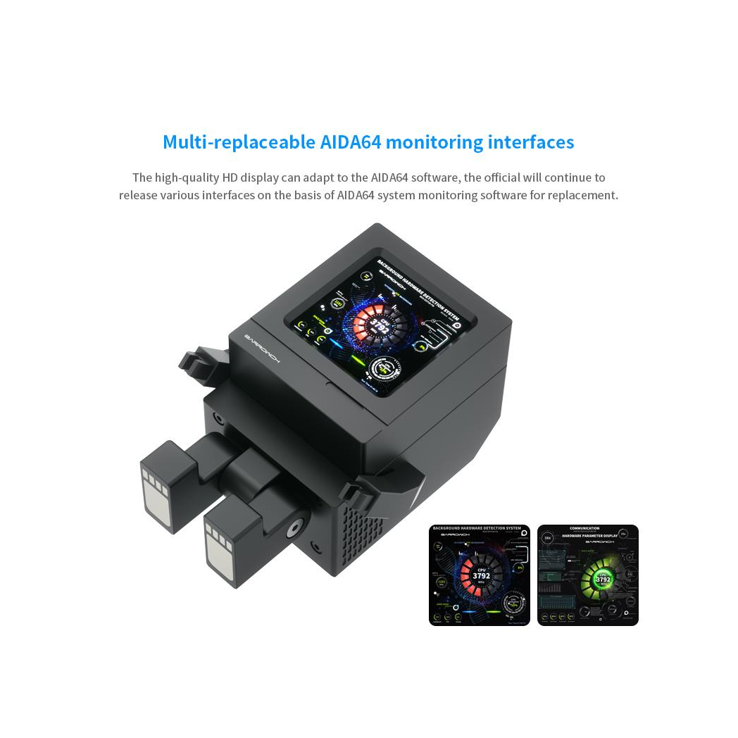 BarrowCH Limited Edition Cyclops, Mini 75mm HDMI LCD External Display - Black