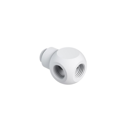 Barrow G1/4 Male Rotary - G1/4 Female 4 Way T-Splitter - White