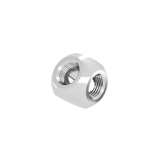 Barrow G1/4 Female 3 Way T-Splitter - Shiny Silver