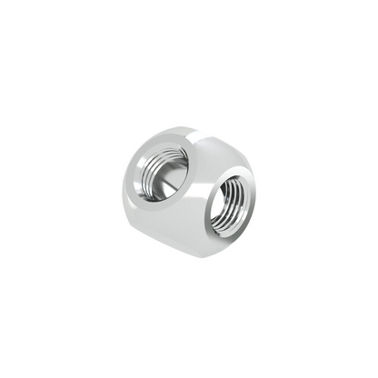 Barrow G1/4 Female 3 Way T-Splitter - Shiny Silver