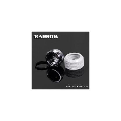 Barrow G1/4 - 16mm OD Twin Seal Hard Tube Compression Fitting - White (6 Pack)